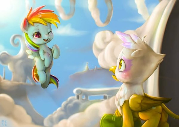 Hey there! - My little pony, PonyArt, Rainbow dash, Gilda, , MLP season 5, Mrs1989