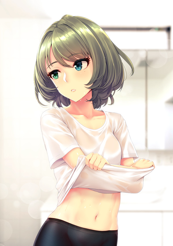 Anime art - Anime Art, Аниме, Idolmaster Cinderella Girls, Takagaki Kaede, Гетерохромия