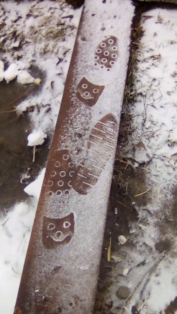 Footprints - My, Footprints, Smile, Snow, Board