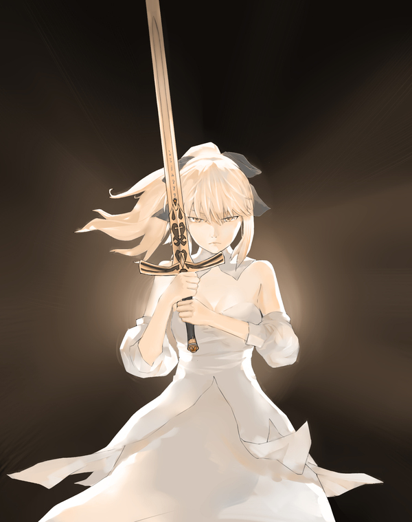 Saber Lily Anime Art, , Fate, Saber Lily, Kirikiri