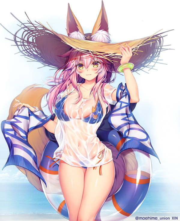 Anime art - Anime Art, Аниме, Fate-Extra, Caster, Кицунэ, Купальник