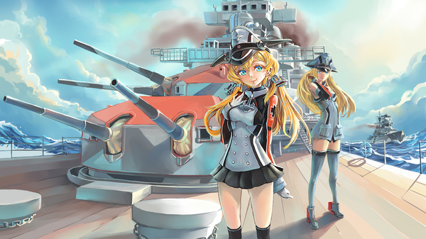 Bismarck and Prinz Eugen - Kantai collection, Anime art, Kanmusu, Bismarck, Prinz Eugen