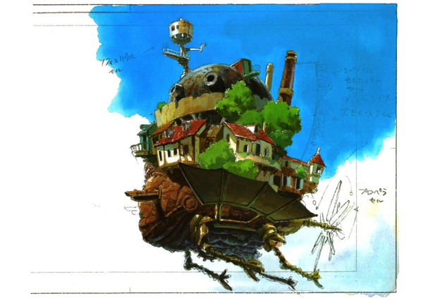 Concept material for the anime Howl's Moving Castle (Hauru No Ugoku Shiro) (2004) - Hauru No Ugoku Shiro, Haul's walking castle, Anime, Hayao Miyazaki, Longpost