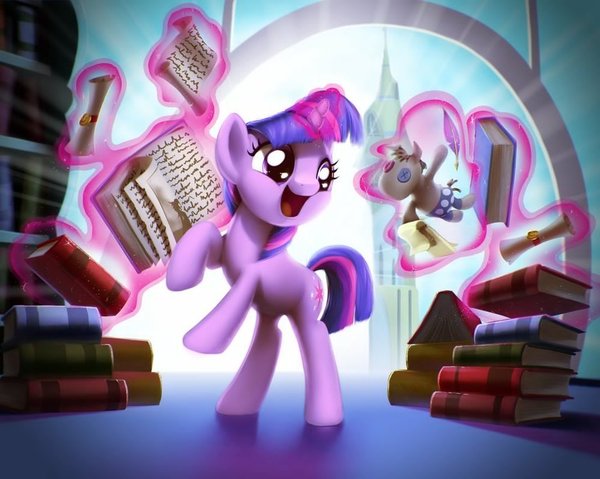 Reading is Magic - My little pony, PonyArt, Twilight sparkle, Smarty pants