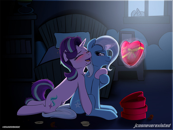 Drunk Glimmer - My Little Pony, Starlight Glimmer, Trixie, MLP Lesbian, Шиппинг, Jcosneverexisted