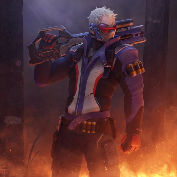 Soldier 76 - Overwatch, Soldier 76, Солдат76, Арт