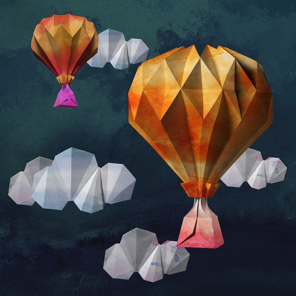 Воздушные шары Pepakura, Papercraft, Воздушный шар