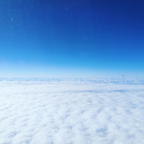 The sky fades into the Alps - My, Sky, Alps, Switzerland