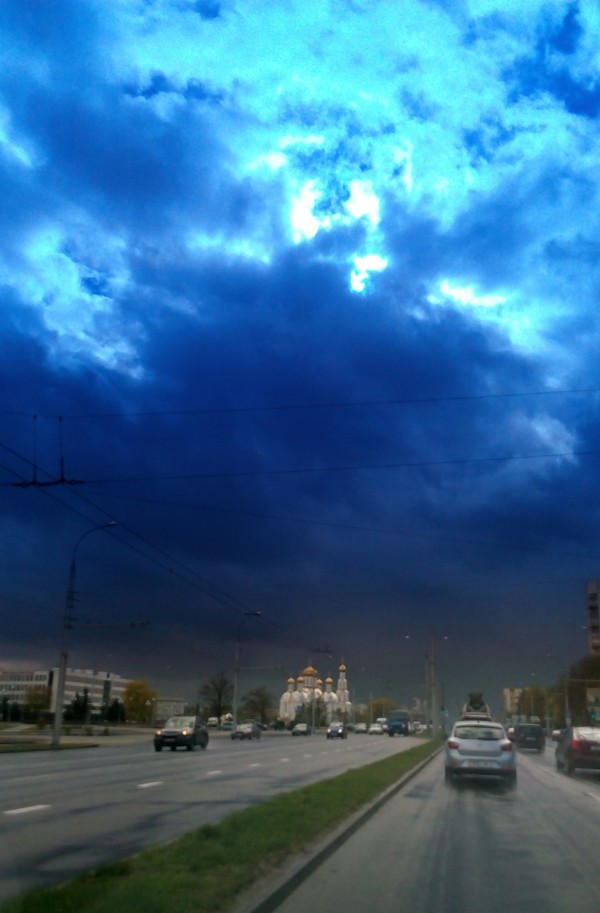 Just a strip of tinting hit the frame - My, The photo, Sky, Thunderstorm