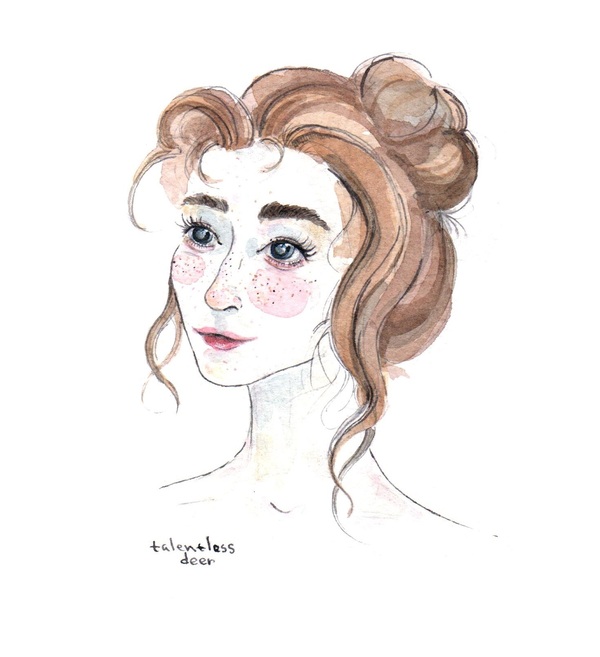 Акварель . чернила