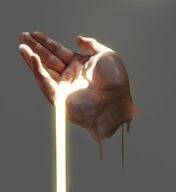 All the things that are missing... - Illustrations, Hand, Light, Beams, Digital, Art