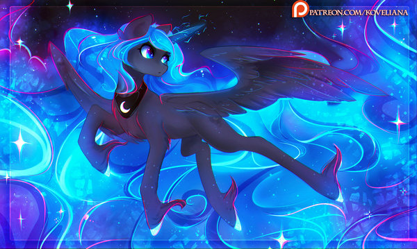 Luna - My Little Pony, Princess Luna, Koveliana, Арт