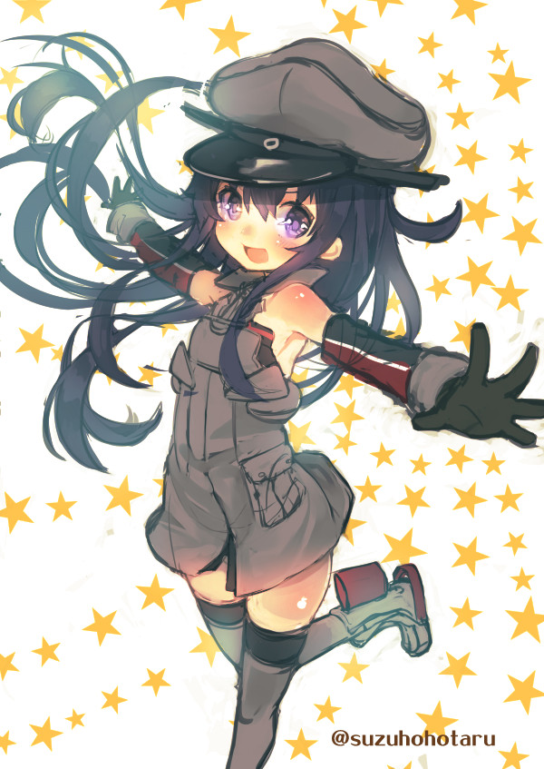 Costume swap - Kantai collection, Akatsuki, Bismarck, Crossover, Anime art, Anime, Longpost