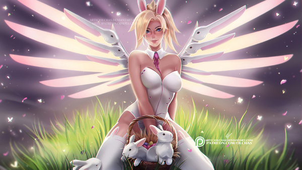 Easter with Mercy - Overwatch, Mercy, Olchas