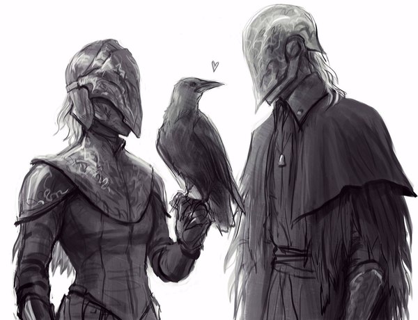 Raven and Crow - Dark souls, Dark souls 3, Yuria of Londor, , Crossover, Bloodborne, Crossover