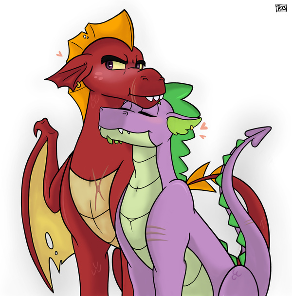 Old Gay Dragons - My little pony, The Dragon, Spike, , MLP gay, Shipping