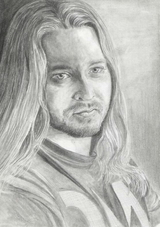 Portrait. A5 paper, pencil - My, Portrait, Graphics, Art, Pencil drawing