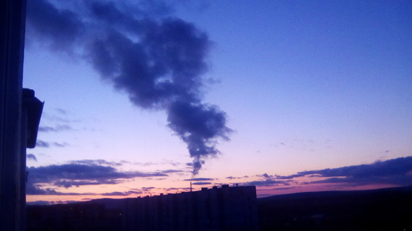 Berezovskaya GRES - My, Sharypovo, The photo, Sunset, Smoke