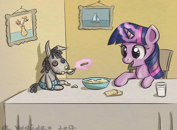 Oatmeal breakfast - My little pony, PonyArt, Twilight sparkle, Smarty pants, El-Yeguero