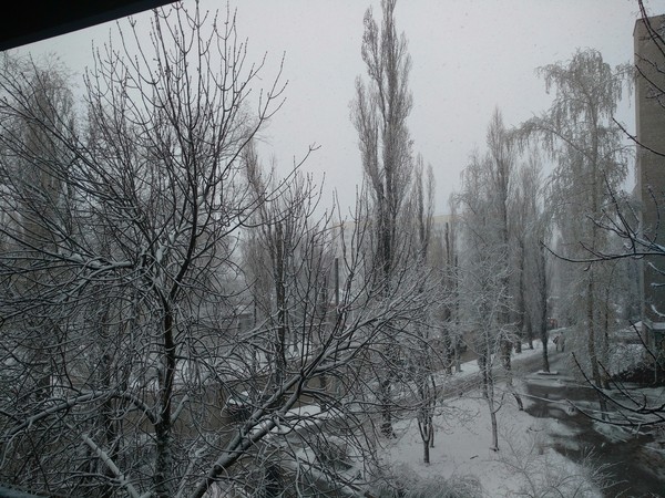 April 19 Voronezh..... - My, Snow, April, Voronezh