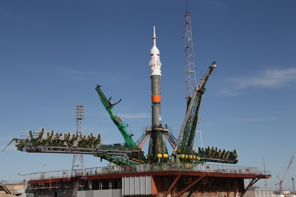 Launch vehicle Soyuz-FG with TPK Soyuz MS-04 is ready for launch - Space, Rocket, Union, Космонавты, Start, Baikonur, Video, Longpost
