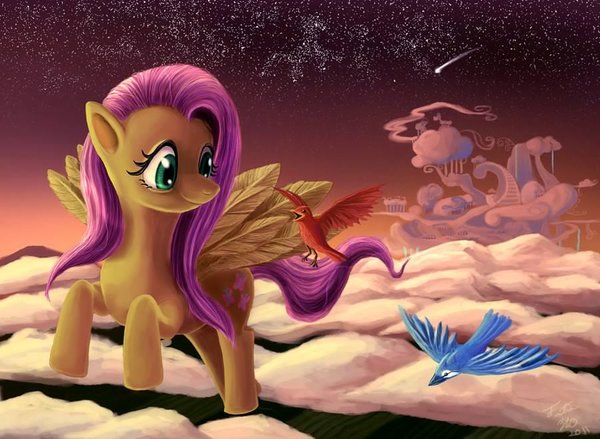 Let's Go Home - My Little Pony, PonyArt, Fluttershy, Tsitra360