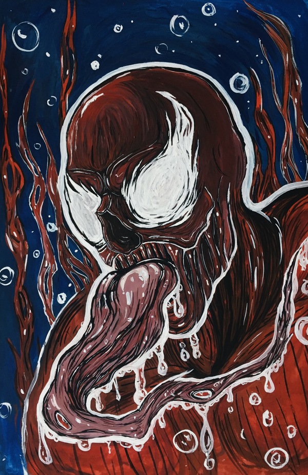 Carnage + Red Skull - My, Carnage, Red Skull, Carnage, Marvel, Art