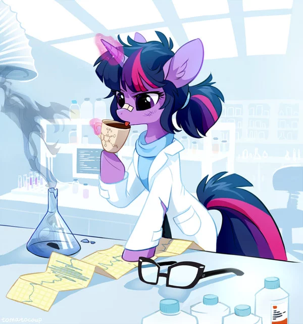 In the laboratory - My little pony, PonyArt, Twilight sparkle, Tomatocoup, Anthro