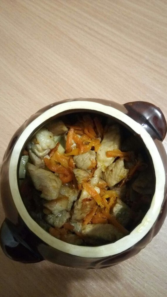 Braised pork in pots. - My, Recipe, Pork, Longpost, Dinner, Pots