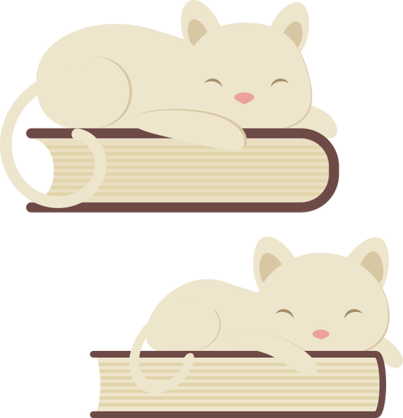 Inkscape: Kitten sleeping on a book - My, cat, Inkscape, Vector, I study, Studies