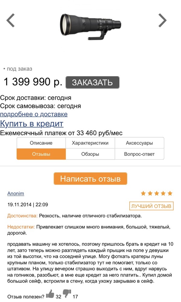 Отзыв на объектив Nikon. - Отзыв, Объектив, Интернет-Магазин, Из сети