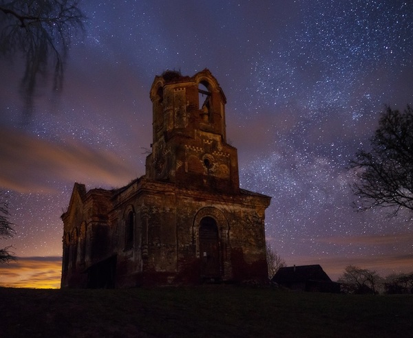 The past - Republic of Belarus, Sky, Stars, Temple, The photo, Stars