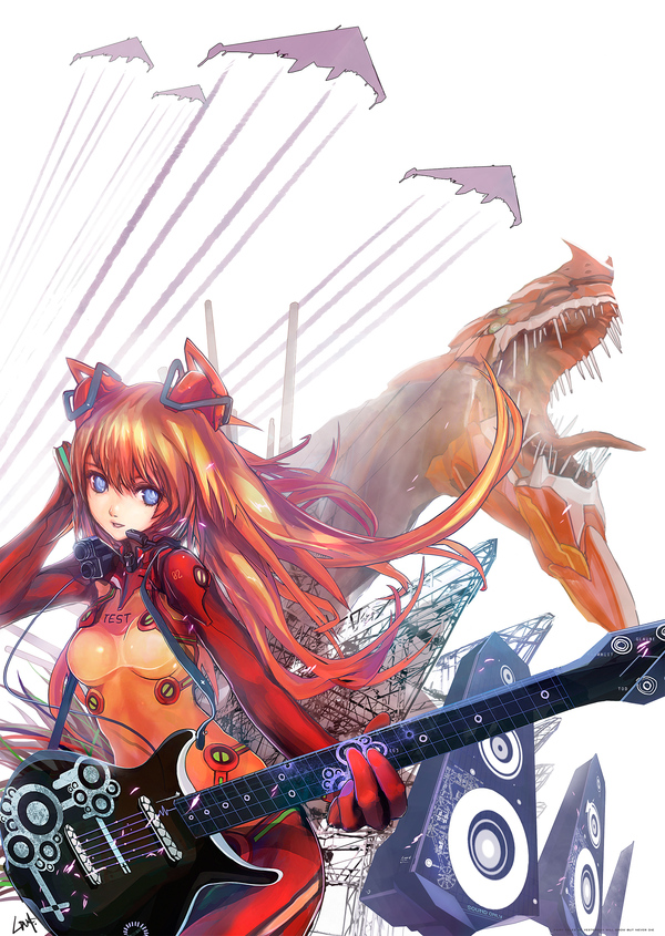 Asuka (Art, Evangelion) - Anime Art, Asuka Langley, Evangelion, Eva 02