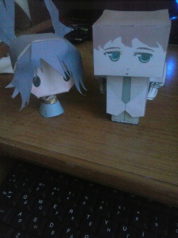 Lena's friend - My, Endless summer, Katawa shoujo, , Lena, Papercraft, Chibi