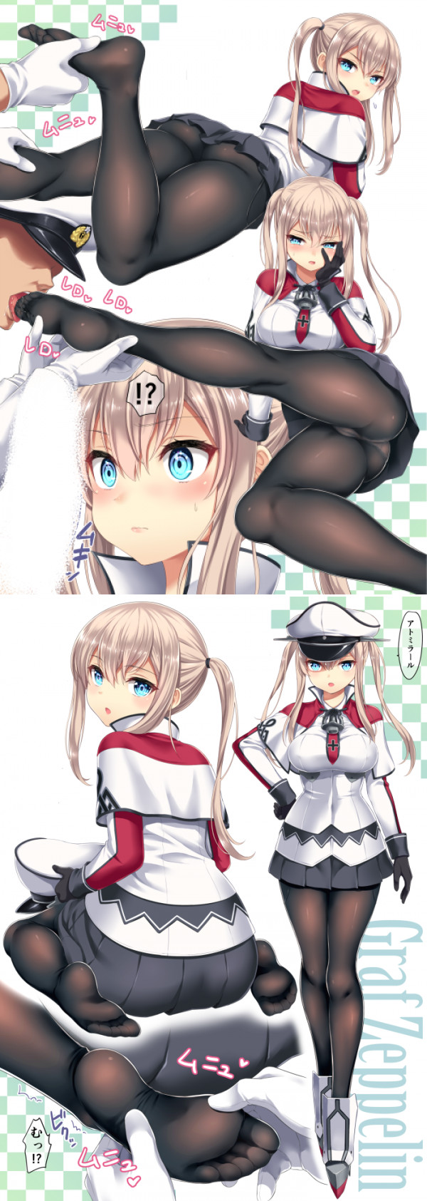 Tenderness - NSFW, Anime art, Anime, Kantai collection, Graf Zeppelin, Tights, Longpost