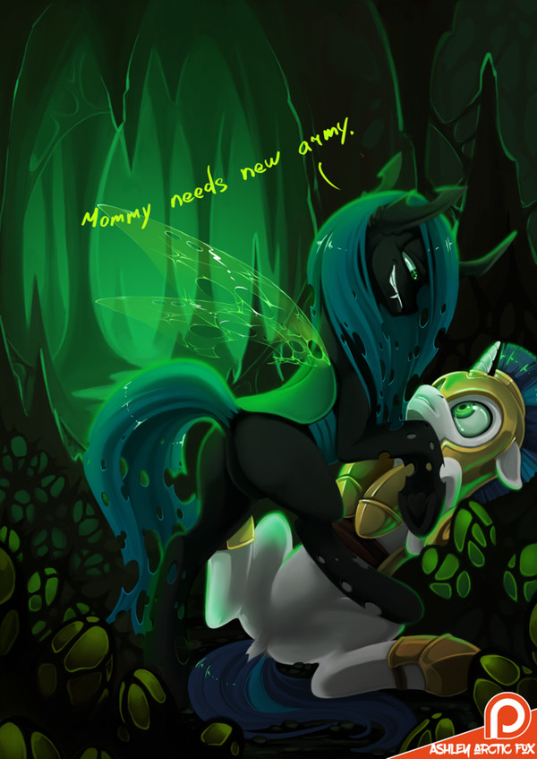 Mommy needs a new army. - My little pony, Shining armor, Queen chrysalis, Shipping, MLP Edge