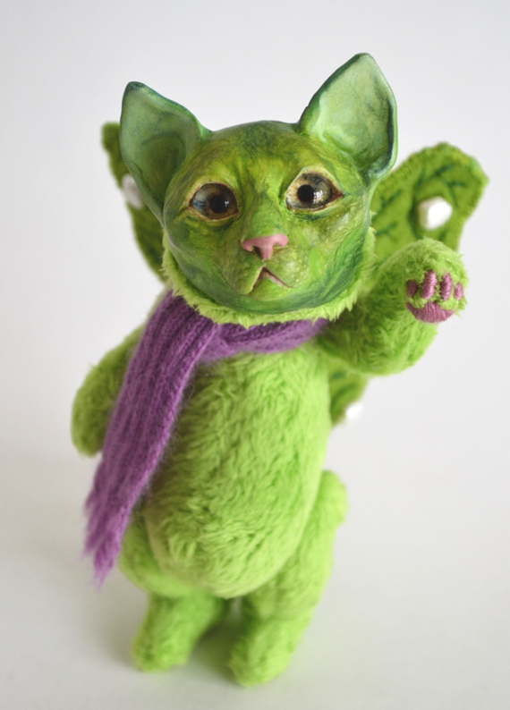 Spring, cats flew .. - My, Handmade, Animals, Author's toy, Soft toy, I share, , Longpost