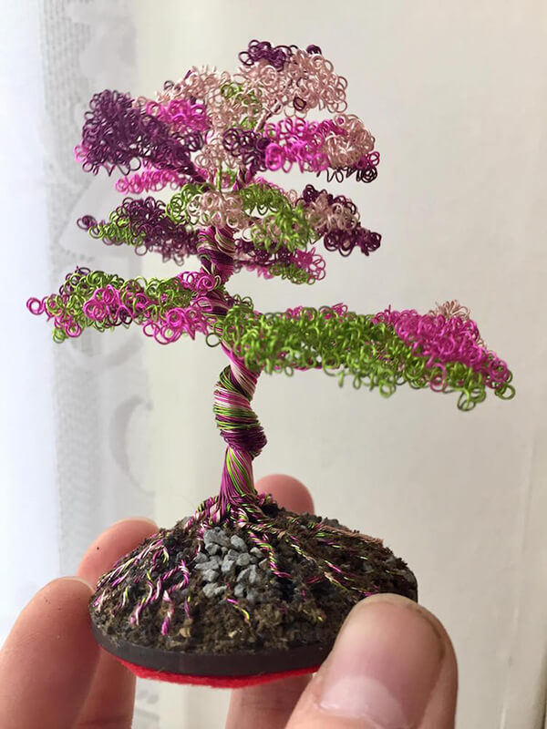 Wire bonsai. - Creation, Art, Bonsai, Wire, Decor, Sculpture, Zanamiclub, Longpost