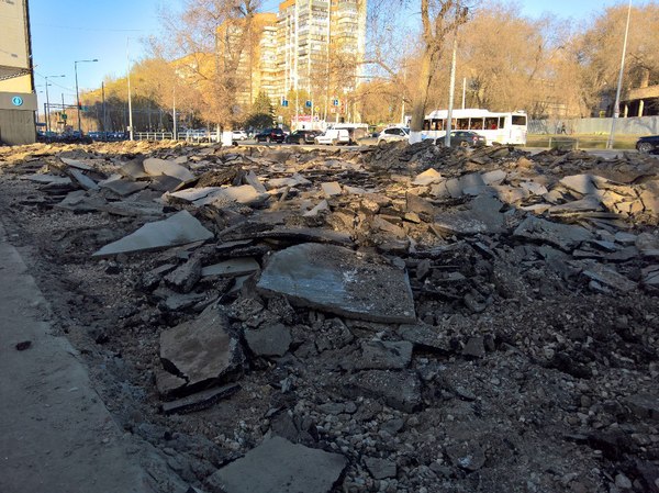 Sidewalk in Samara - Samara, Sidewalk, Russian roads