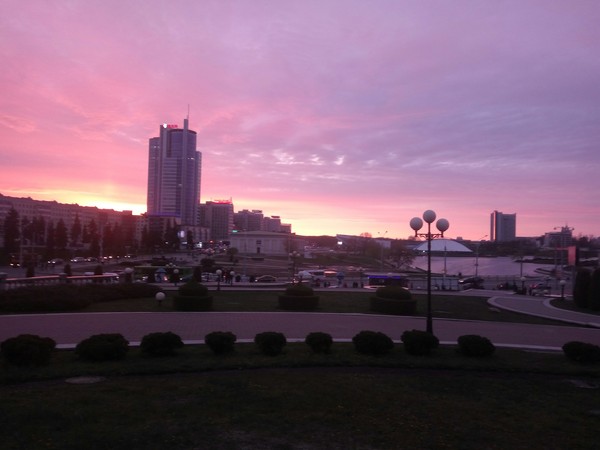 Evening Minsk, the weather finally cleared up. - My, Minsk, Walk, Evening