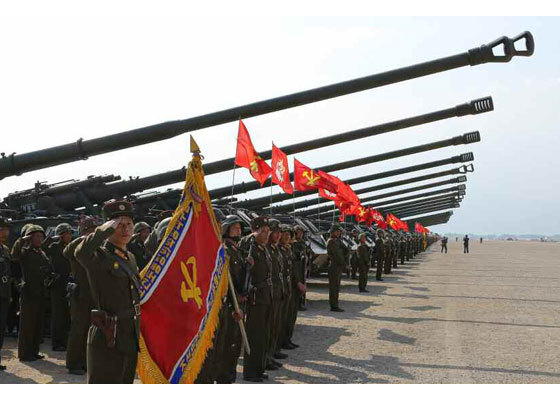 Salute in honor of the 85th anniversary of the Korean People's Army - Longpost, Army, The photo, North Korea, Kim Chen In, Firework