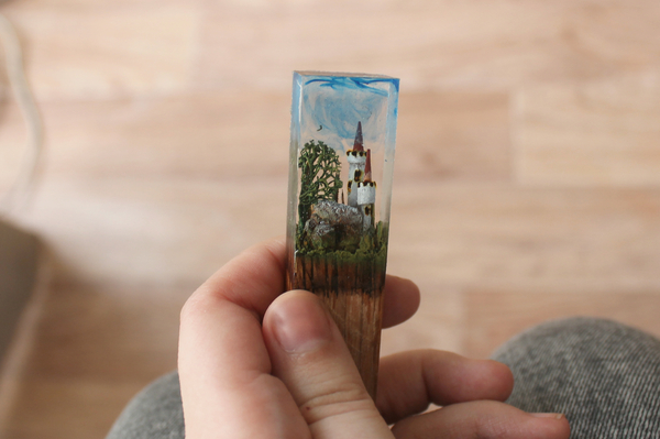 Little world in epoxy - My, My, Handmade, Epoxy resin, Decoration, With your own hands, Needlework