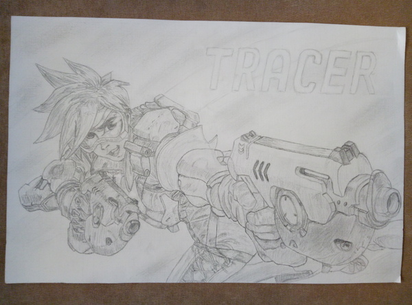 Tracer. - Overwatch, Drawing, Tracer, Pencil