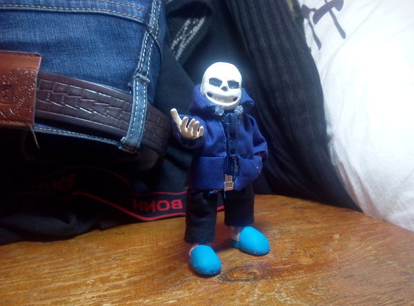 Figurine made of polymer clay - My, Sans, Undertale, Polymer clay