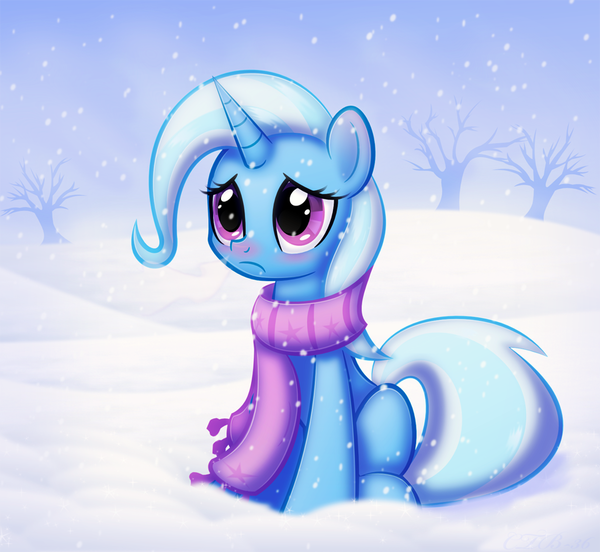 Trixie does not like the cold My Little Pony, Ponyart, Trixie