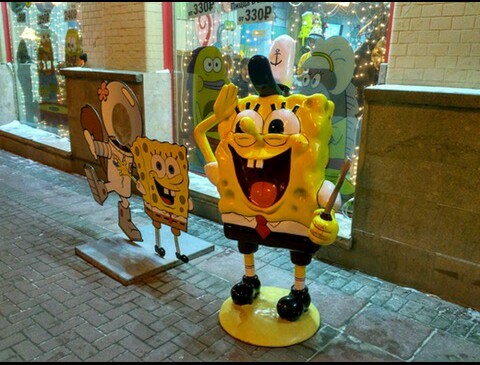 The Krusty Krab exists - My, Krusty Krabs, Arbat, Krabsburger, Moscow, Longpost