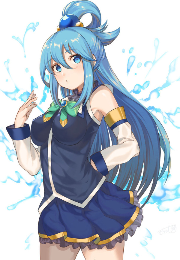 Aqua - Anime Art, Аниме, Aqua, Konosuba