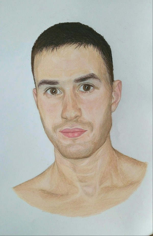 Portrait with colored pencils - Drawing, My, Lovers, Colour pencils