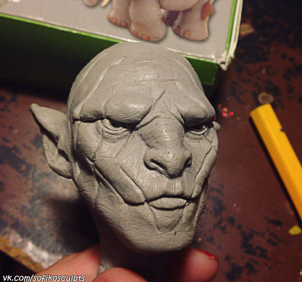 Azog the Defiler - Azog the Defiler, Lord of the Rings, Longpost, Лепка, Polymer clay