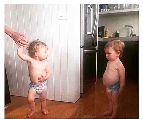 When your best friend started preparing for the summer a little earlier than you)) - Children, Belly, Training, Diet, Humor